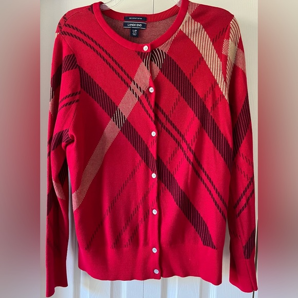 Lands' End Sweaters - NWOT Lands’ End Plaid Cardigan